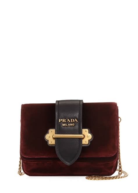 Prada Cahier Velvet Trunk Belt/Shoulder Bag 